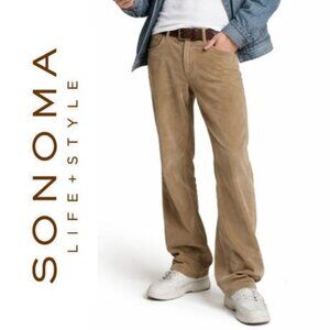 Sonoma Men’s Size 32x30 Tan Corduroy Straight Leg Pants